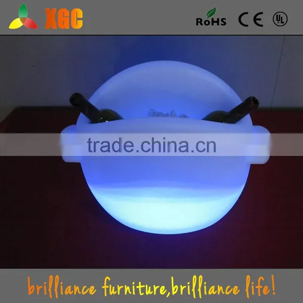 Newest Design Plastic Ice Table Cooler Rechargeable Led Ice Bucket photo-5