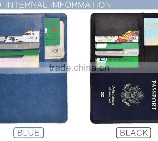 Travel Wallet & Passport Holder RFID Blocking Case Cover Securely Holds Business Cards Credit Cards Boarding Pass photo-4