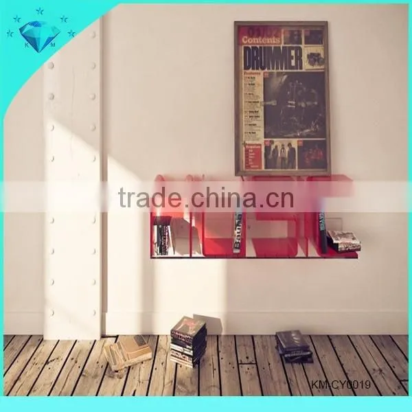 Hot Sale Wall Mounted Acrylic Book Shelf photo-5