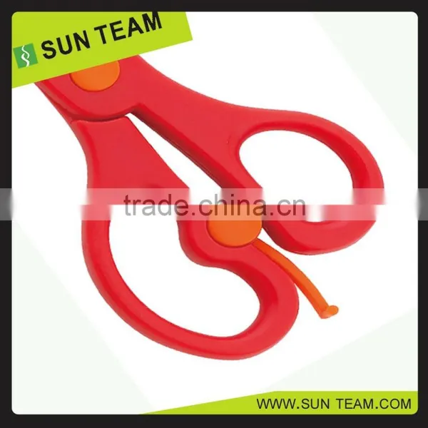 Easy Open Plastic Mini Scissors Children Scissor With Spring in Handle photo-2