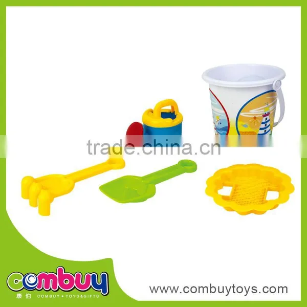 Summer Outdoor Items Plastic White Beach Sand Bucket Set Toy