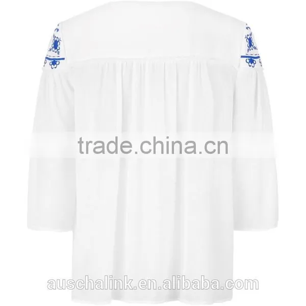 New Arrival High Quality Old Fashion Peasant Blouse Low Price photo-3
