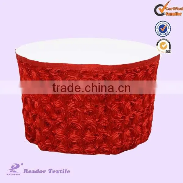 Round Rosette Table Skirts for Sale