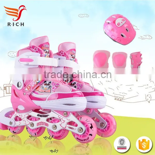 WSJ-X14 2017 Safety Women Flat 4wheels Roller Skates Led Shoes photo-2