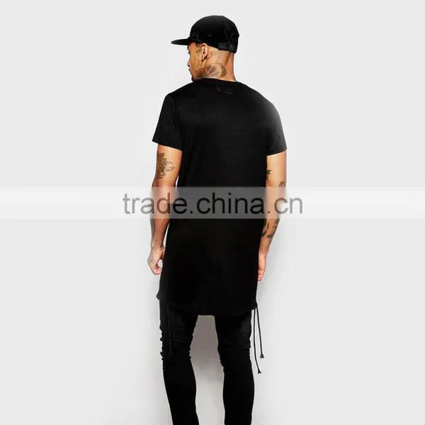 Mens Black Blank t Shirt Wholesale Long t Shirt Blank photo-2