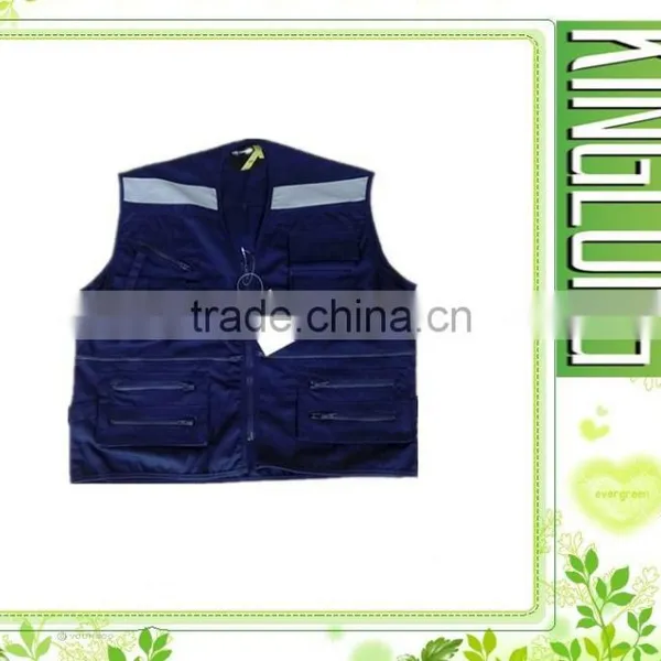 KINGLONG 2014 Hot Selling Wuhan Workwear Factory Multi Pockets Vest photo-2