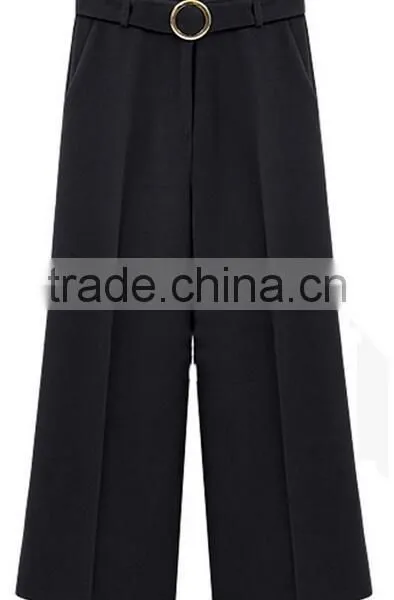 EY0540P Wholesale Fashion Loose Pants Casual Women Gaucho Pants photo-3