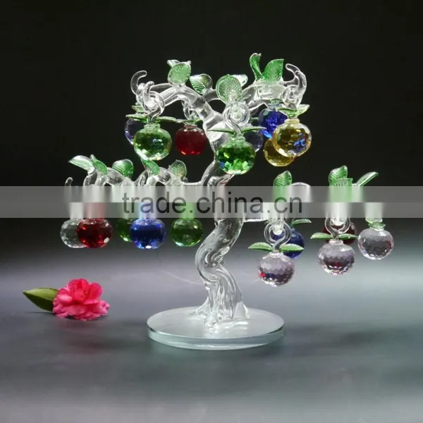 Unique Crystal Apple Model Tree for Wedding Gift and Home Decoration