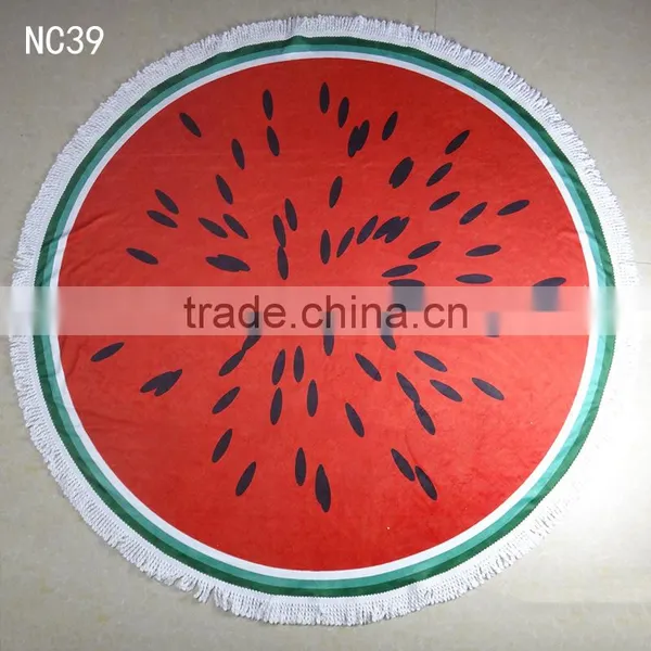 Water Melon Beach Towel/ 330g Round Table Towel Shawl Yoga Mat Bath Towel Beach Towels/ Beach Towels