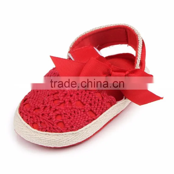 B22227A Infant Toddler Shoes Wholesale Lovely Crochet Hollow-out Toddler Shoes photo-4
