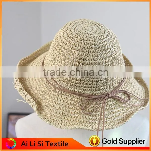 Good Quality Sell Well Summer Panama Beach Paper Straw Hat photo-3