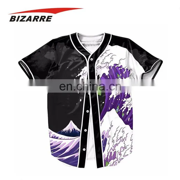 Wholesale 100% Polyester Baseball t Shirt Cheap Sublimation Baseball Jerseys photo-6