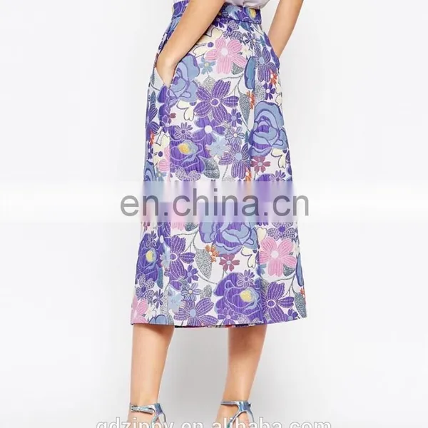 2015 New Fashion Premium Jacquard Wide Leg Pants for Women photo-4
