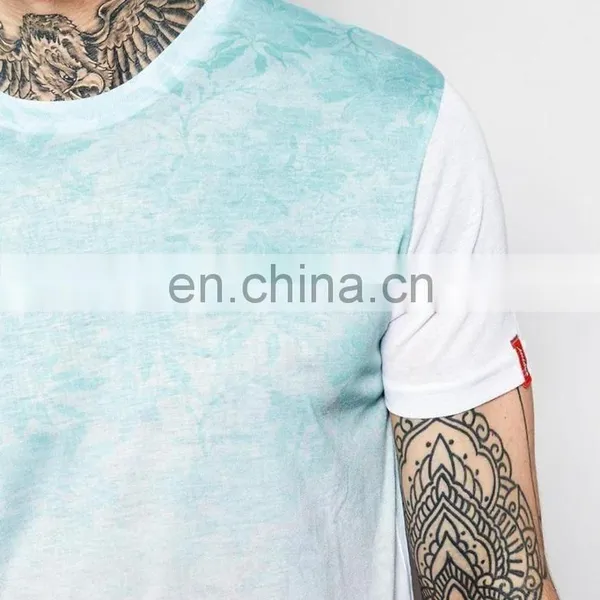 Fashion Custom Sublimation Printing Men Scoop Neck Tee Shirts T-shirts Wholesale photo-3