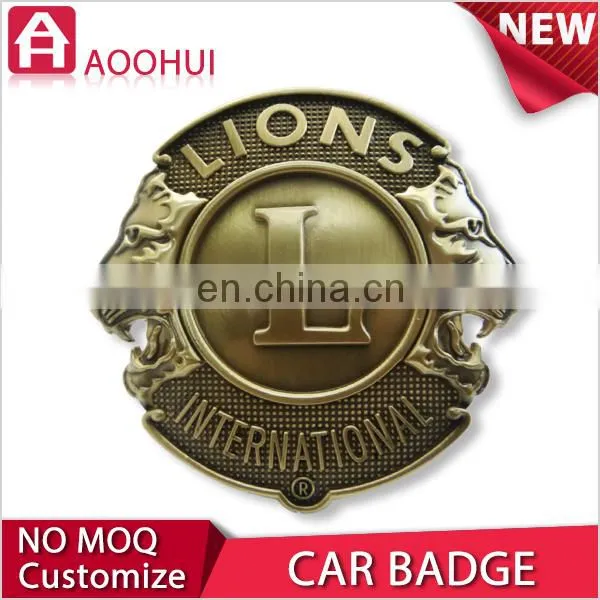 Hot Sale Brass 3D Round Car Logo Emblem photo-3