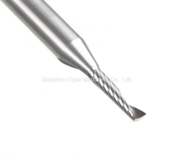 Carbide CNC Spiral 'O' Single Flute, Aluminum Cutting 3 Dia x 12 x 6 Shank x 64mm Long Up-Cut Router Bit photo-2
