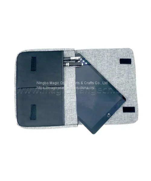 BG2014 Grey Imitation Linen Fabric Flap Bag Storage Bag Large Size photo-3