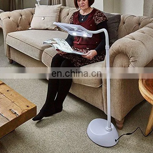 Daylight LED Full Page Floor Magnifying Lamp Led for Reading Task Hobby photo-5