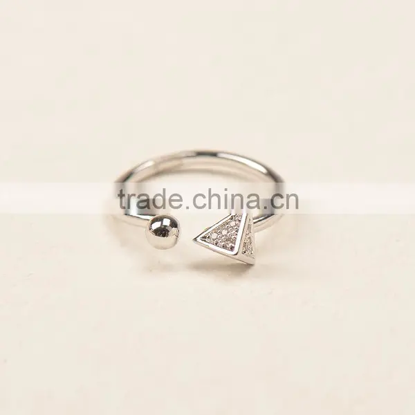 Fashion Jewelry Factory High Quality Silver Plated Shiny Finger Rings photo-6