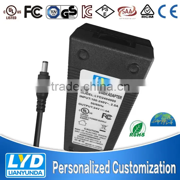 Single Output 24v 4a AC DC Power Supply 100w Desktop Transformer for 3D Printer With UL TUV/GS photo-3