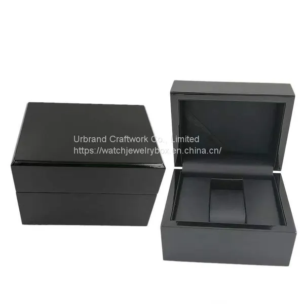 Black Bright Paint Watch Box a Single Wooden Watch Box Can Hold Cards Display Gift Boxes