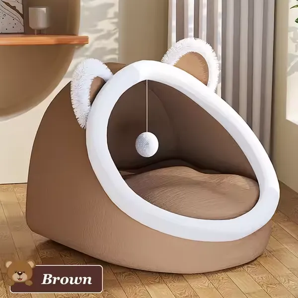 Cat Nest Pet Supplies Cat Beds Removable Washable Pet Soft Warm Winter House Plush Pet Sleeping Bed photo-2