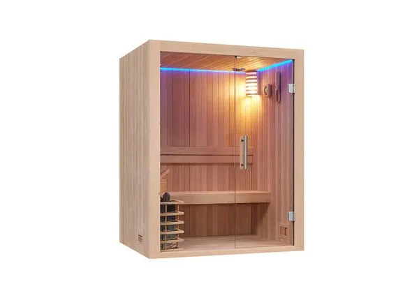 Modern Electric Double-deck Wooden Traditional Single or 2 Person Sauna for Outdoor Use in China Factory photo-4