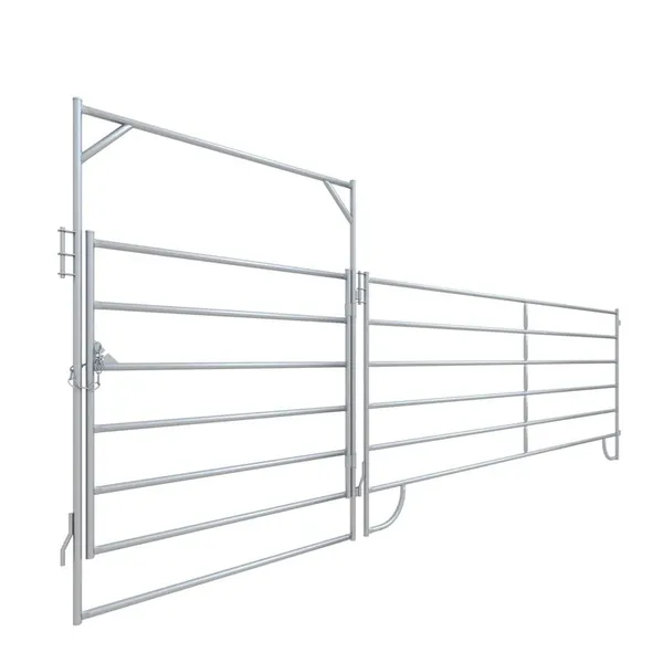 Customized Cattle Fence Man-way Gate Cattle Sheep Metal Fence Panels Livestock Corral Galvanized Pipe