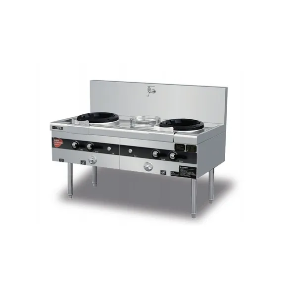 KuaiChu Double Burner & Single Warming Natural Gas Stove photo-2