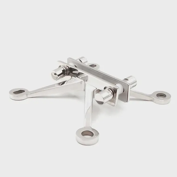 For Building Facade Application SS304 3 Way Arm Spider Bracket 250mm Satin Finish With High Loading Capacity photo-3