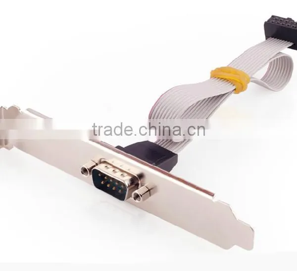 10P to DB9 Serial Port Bracket MainBoard 10P to 9P RS232 DB9 Male Extension Line computer MotherBoard COM Extended line