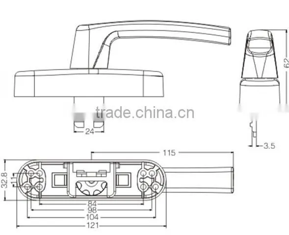 Aluminium Door Handle,Casement Handle,Door&Window Accessory photo-2