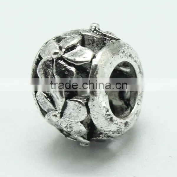 Pdora Jewelry Accessories Hanging Metal Beads, Handmade Zinc Alloy Beads With Large Hole photo-3