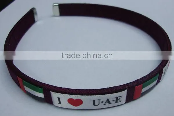 Custom I Love UAE Hair Jewlry,brown l Love UAE Fans Product,I Love UAE Hair Accessories