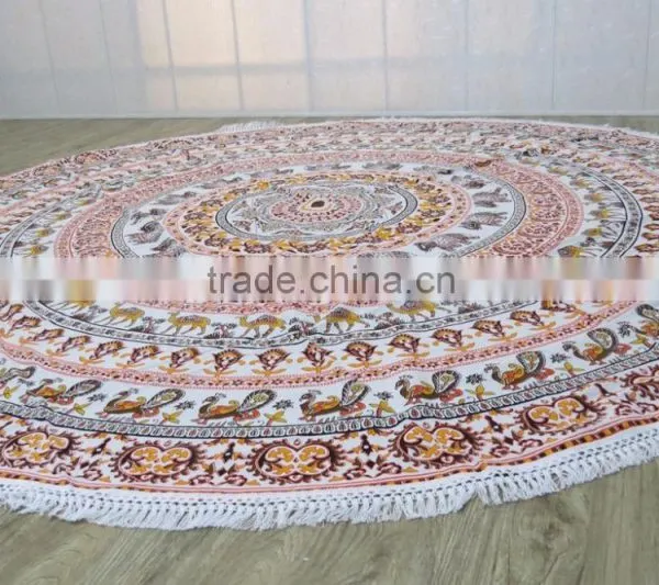 Microfibre Beach Towel Circular Mandala Throw Hippie Gypsy Round Towels photo-2