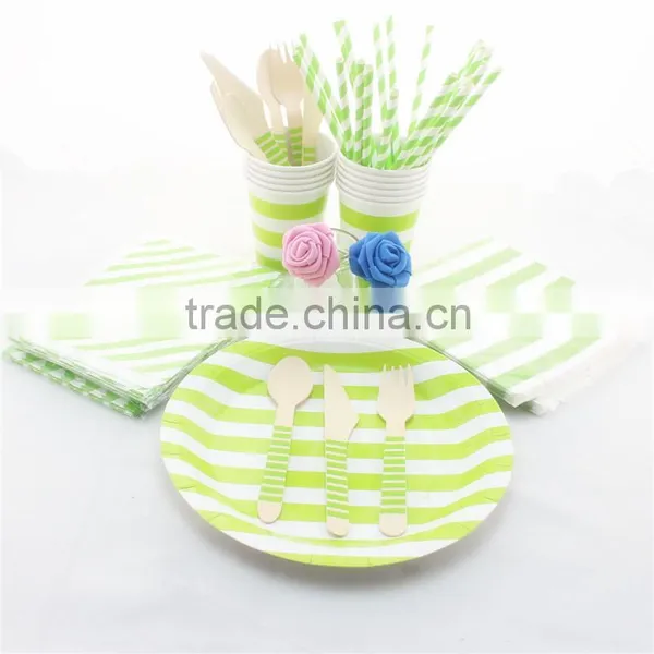 Manufacturer Disposable Party Tableware Paper Plates Straws Cups Napkins photo-4