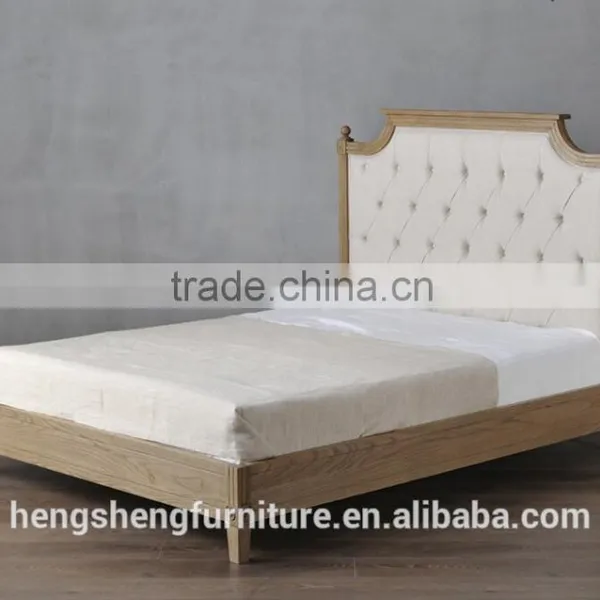 Antique Reproduction furniture bedroom set fabric diamond bed,luxury royal bedroom furniture set