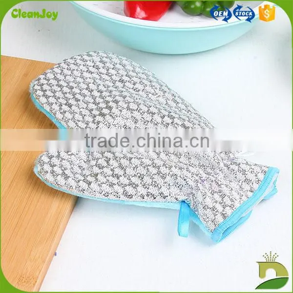 Waterproof Wood Fiber Sponge Plastic Hand Gloves for Kitchen photo-4