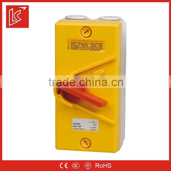 High Quality IP66 PC/ABS Weather Protected Isolating Switches, Isolator Switch 240v 1p 2p 3p 4p 63A photo-5