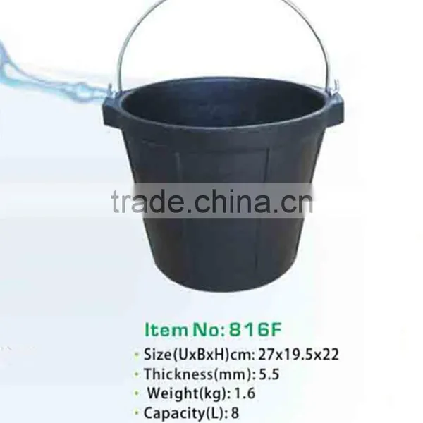 Recycled Rubber Bucket,flexible Rubber Pail With Steel Handle photo-6