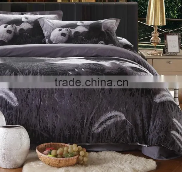 2016 Fashion 3D Panda 100% Natural Cotton Bed Cover Set photo-3