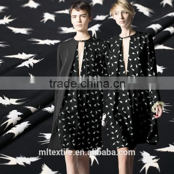 100% Silk Crepe De Chine Woven Beautiful Digital Printing Fabric photo-5