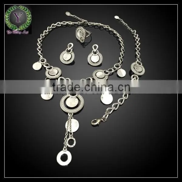 Round Diamond Jewelry Set,Round Pendant,stainless Steel Round Charm