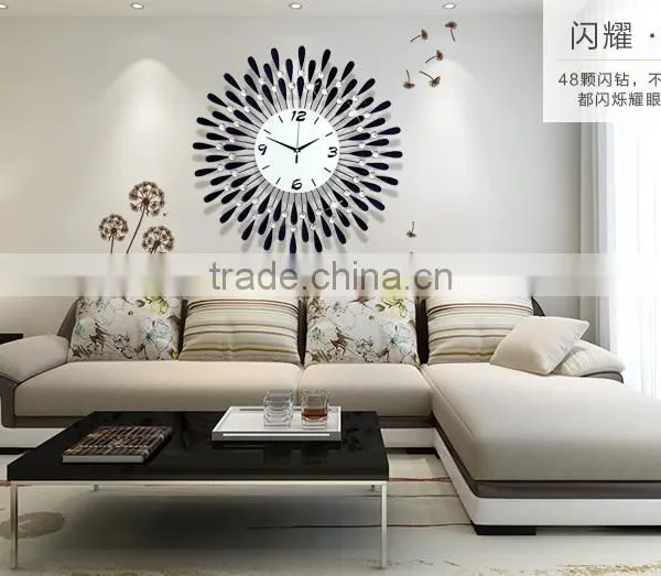 Hogift 2016 New Style Wholesale Decorative Big Size Metal Wall Clocks With Weather Station photo-3
