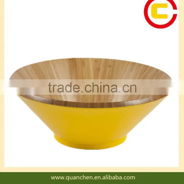 Bamboo Salad Bowl Bamboo Lacquered Bowl photo-2