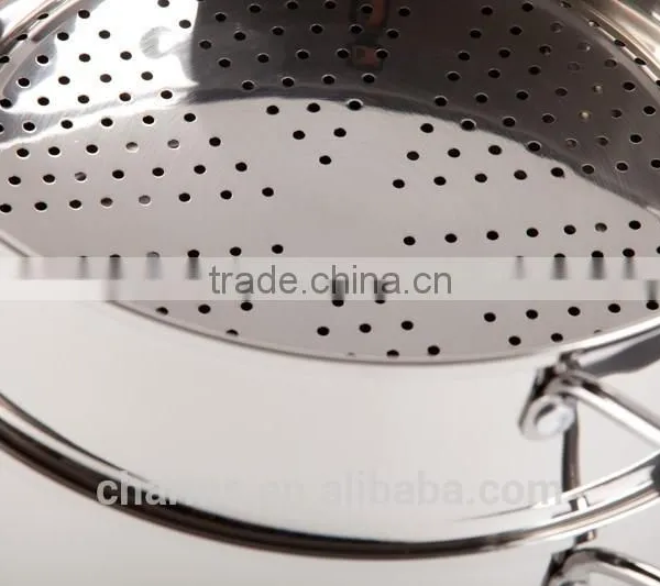 2015 New Charms 2 Layers Multi Function Stainless Steel Bamboo Steamer Pot With Handle & Lid, Stainless Steel Steamer photo-5