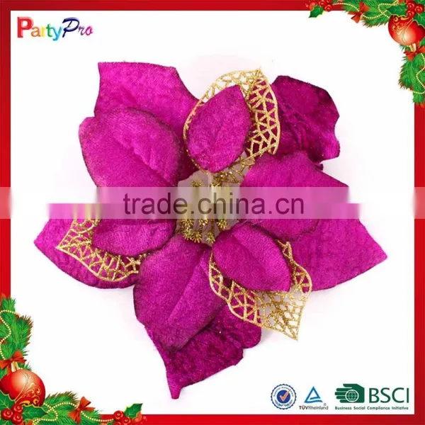 Partypro 2015 Wholesale Christmas Indoor Decorations Colorful Plastic Flower Christmas Decor Flower photo-3