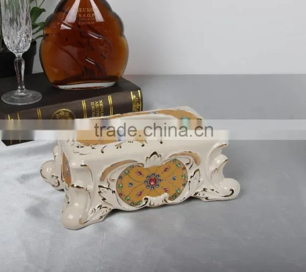 New Design Cheap Price Ceramic Tissue Cover Box photo-2