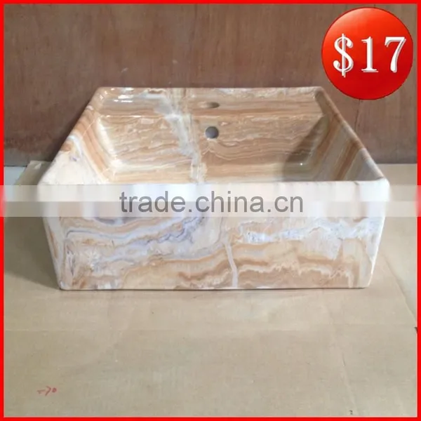 Bathroom Furniture Art Washing Basins Rectangular Patterned BO-28