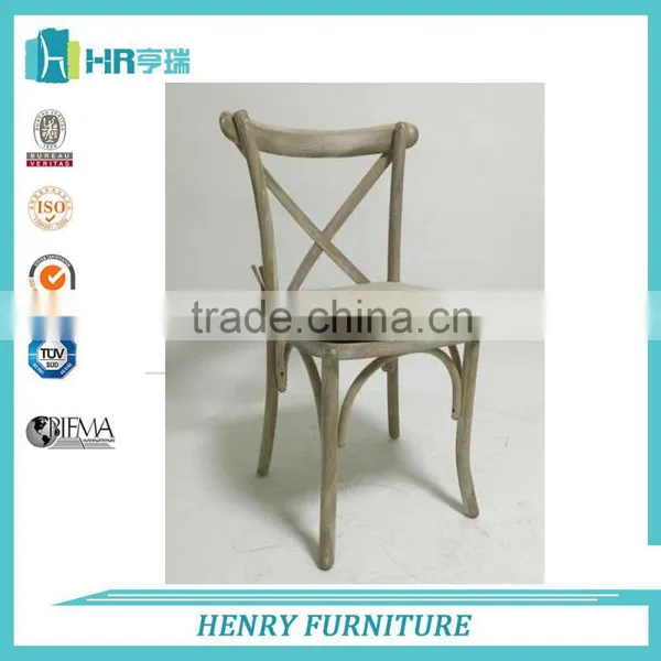 Wooden Oak Wood Antique Cross Back Chair photo-4